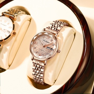 Montre pour femme POEDAGAR, acier inoxydable, maille or rose, simple, étanche, lumineuse, montres pour femmes, quartz de luxe, élégante - Product Image 5