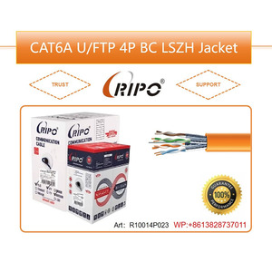 Cat6A U/FTP 100M Cable de red de cobre 500MHz 305m Ethernet U/UTP Chaqueta de PVC para comunicación interior exterior 23awg-500MHz 305m - Product Image 2