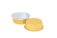 Récipients en papier d'aluminium jetables extra épais pour pâtisserie Collier de gâteau en papier d'aluminium jetable Récipient rond pour petite casserole