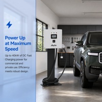 Nouvelle station de recharge pour véhicules électriques intelligente DC 30KW 40KW murale avec prise CCS2, prête à l'emploi, pour une utilisation domestique, recharge rapide de voiture