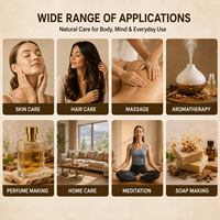 Huile essentielle de bois de santal 100% pure de qualité supérieure pour les soins de la peau, huile parfumée de bois de santal pour diffuseur d'arômes, fabrication de parfums