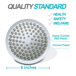 Montaggio a parete ABS cromato 6 pollici di diametro del filtro per <span class=keywords><strong>soffione</strong></span> fisso per bagno accessorio per docce a mano per appartamenti - Product Image 5