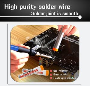 Jcd — Kit de <span class=keywords><strong>fer</strong></span> à <span class=keywords><strong>souder</strong></span> électrique à température réglable, <span class=keywords><strong>60W</strong></span>, avec 5 pointes différentes, 1 fil à <span class=keywords><strong>souder</strong></span> de 0.8mm de diamètre - Product Image 4