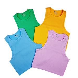 Custom Summer Breathable Formal Ladies <b>Vest</b> <b>White</b> Ribbed <b>Women's</b> Short Sleeveless Tank <b>Top</b> - Product Image 1