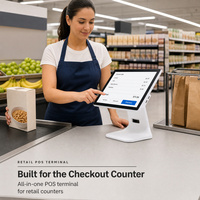 Système de point de vente (PDV) à écran tactile unique avec Wi-Fi 6, garantie 1 an pour PC Windows, caisse enregistreuse de restaurant