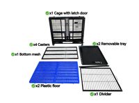 Cages pour chiens empilables modernes et écologiques en métal, 37 pouces, 43 pouces, 49 pouces, 55 pouces, vente en gros