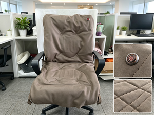 3 Level <b>USB</b> Heated Seat Cushion Full Back Support Washable Faux Leather <b>Heating</b> Chair Pad for Office Chair Vehicle & Indoor Use - Product Image 3