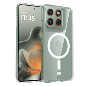 Funda Magnética Transparente para Teléfono <span class=keywords><strong>Motorola</strong></span> Moto Edge 70 5G, Delgada, 2 en 1, Híbrida de TPU+PC, Antiarañazos, Antigolpes, Protectora - Product Image 1