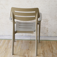 Fauteuil d'extérieur en plastique pour jardin, patio, balcon, café, cour, pelouse, restaurant, bistrot – Chaises multicolores en gros