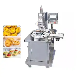 Newest design most popular Fast Food Shop Round Egg Tart Waffle Maker portuguese Custard Tart Skin Moulding Pie Forming Machine