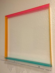 <span class=keywords><strong>Plateau</strong></span> de cadre en acrylique à coutures multicolores claires modernes Plateaux muraux décoratifs en acrylique transparent au néon pour les arts - Product Image 2