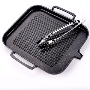 Piastra per Barbecue da Campeggio Antiaderente, Griglia Reversibile a Due Bruciatori in Ghisa e Alluminio, Piastra Portatile per Grigliare - Product Image 4