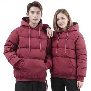 Custom Unisex Leather Jacket <b>Warm</b> Winter Coat Lightweight Windproof Water Resistant Outerwear Cold Weather Hooded Cotton Filled - Product Image 1