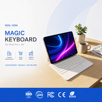 Clavier magnétique avec interface USB Type-C, protection pour iPad Air 10.9 Pro 11/12.9 pouces, rétroéclairage LED, pavé tactile sans fil, ultra fin