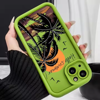 Nouvelle Coque de Téléphone Souple en TPU Motif Coucher de Soleil et Cocotiers Design Personnalisé pour iPhone Xiaomi Redmi Huawei Infinix Tecno Prix de Gros
