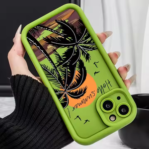 New hoàng hôn dừa cây tùy chỉnh thiết kế TPU mềm điện thoại bìa cho iPhone Xiaomi Redmi Huawei Infinix TECNO giá bán buôn - Product Image 4