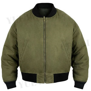 Custom Vintage Washed Camouflage Puffer <strong>Jacket</strong> Zipper Stand Collar Sun Faded Cotton Twill Crop Reversible Padded Bomber <strong>Jacket</strong> - Product Image 2