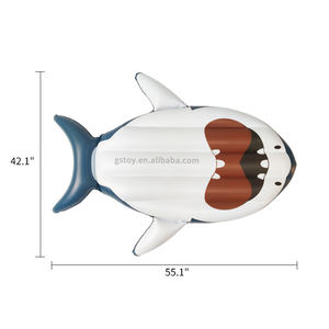 Flotador Inflable de Tiburón para Niños, Diversión Acuática, Colchoneta Flotante de PVC, Tubo Flotante para Piscina - Product Image 4