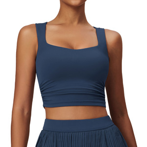 Débardeur <span class=keywords><strong>de</strong></span> sport pour femme à séchage rapide, coupe ajustée, dos élégant, avec rembourrage, pour la course, la gym et l'entraînement - Product Image 4