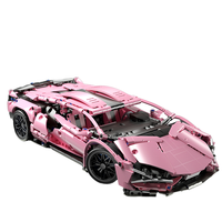 BlocX 1:14 vitesses Super course bricolage ensemble de blocs de construction luxe unisexe Puzzle voiture en plastique Logo personnalisé assemblé jouet