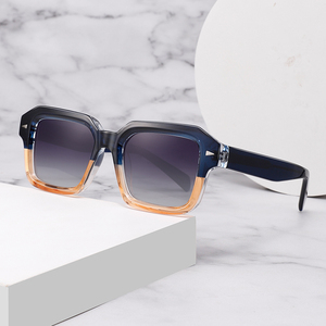 Thiết kế mới Shades Sun Kính TR90 khung Acetate đền vuông Retro Kính mát cho phụ nữ - Product Image 1