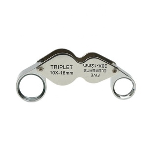 Best China Low Price MG22181 Dual-<strong>lens</strong> <strong>Triplet</strong> Folding Magnifying Glasses Jewellery Loupe - Product Image 1