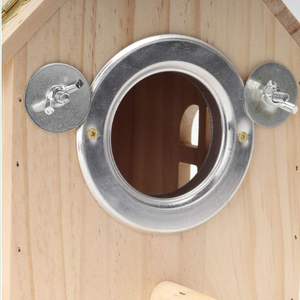 กล่องเพาะพันธุ์ไม้สำหรับกรงนกแก้ว นกคีรีบูน นกพิราบ กล่องเพาะพันธุ์ธรรมชาติพร้อมประตูด้านข้าง ใช้ได้ทั้งภายในและภายนอกอาคาร - Product Image 6