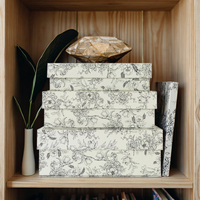Cajas de papel rígido de almacenamiento magnético floral personalizado de gama alta con revestimiento UV y laminación mate para fotos del hogar embalaje de regalo