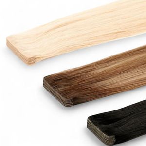 New Arrival 100% European Invisible <strong>Tape</strong> Double Drawn Raw Human <strong>Hair</strong> <strong>Extensions</strong> Light Color <strong>Tape</strong> in <strong>Hair</strong> <strong>Extensions</strong> - Product Image 1