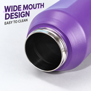 Bouteille d'eau isotherme en acier inoxydable, anti-fuite, grande capacité, thermos portable avec poignée de transport pour les voyages, le bureau, la salle de sport - Product Image 3