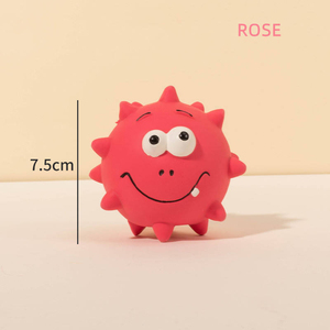 Wholesale Brand Custom Cartoon Style Multi-functional Portable Pet Toy Interactive Squeak Latex Chew Toy 7.5cm 4 Colors - Product Image 4