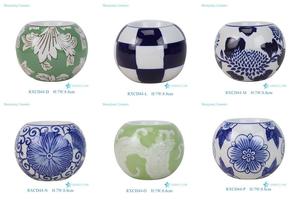 RXCD44 Rustic Chinoiserie Blue <strong>White</strong> Porcelain Christmas Candle Holders Handmade Eco-Friendly Small Ceramic Tabletop <strong>Candlestick</strong> - Product Image 6