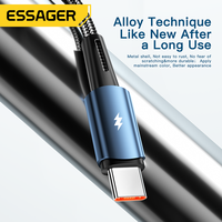 Kabel Essager 2023 Sunset USB ke Type C 120W Pengisi Daya Cepat Kabel Data Tipe-C 6A