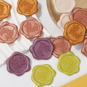 Letter Embossing Stamp Factory Custom logo Colors Size <strong>Simple</strong> Flower Oval Wax <strong>Seals</strong> - Product Image 4