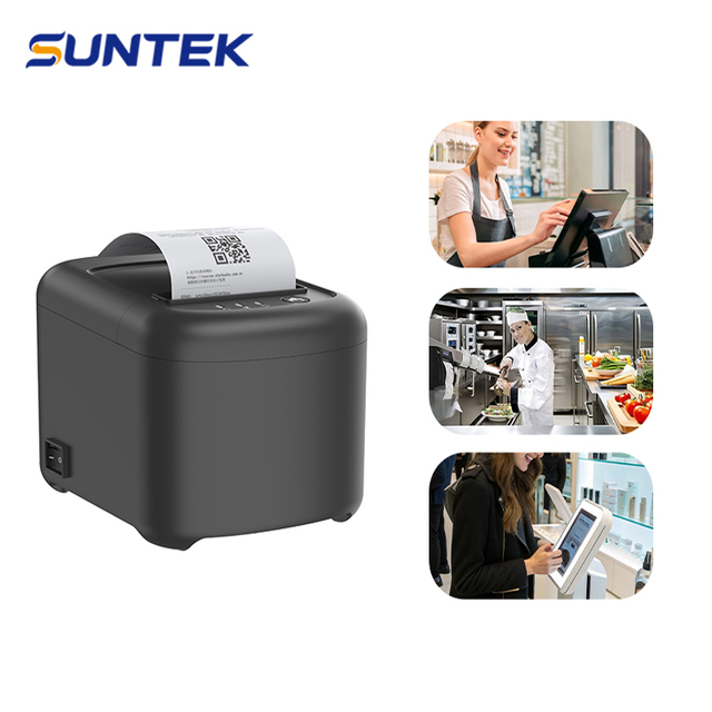 SUNTEK 80mm Thermal Receipt Printer with Auto Cutter 4G WiFi Connectivity for POS System