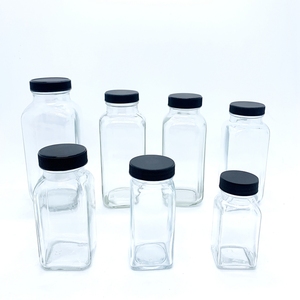 Recipientes de tempero quadrados vazios 2023, garrafas frascos de 4oz para tempero com tampas de agitador e metal hermético - Product Image 3