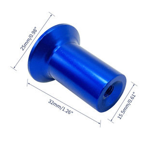 Botón de liberación del freno de mano de aleación de aluminio, 25mm, azul, Universal, para modificación de coches - Product Image 1