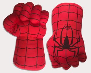 Gants de boxe en peluche HY Spot <span class=keywords><strong>Super</strong></span> Anime <span class=keywords><strong>Hero</strong></span>, jouets pour enfants, cadeau, costume de cosplay, poing vert, araignée rouge, gros gants de boxe en peluche doux - Product Image 1