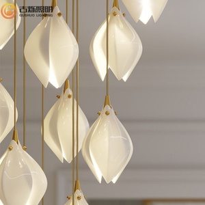 ไฟตกแต่งภายในบ้านขายดี สำหรับวิลล่า งานแต่งงาน บันได โต๊ะรับประทานอาหาร โมเดิร์น ดอกกล้วยไม้ประดิษฐ์ แสงวอร์มไวท์ LED - Product Image 3