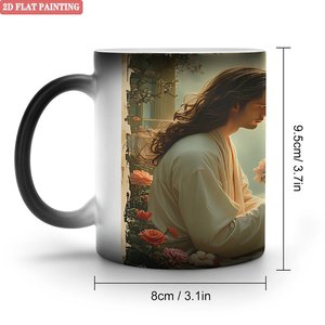 <b>Ceramic</b> <b>Mug</b> Frosted Black 11oz Heat Sensitive Daily Use Cup - Product Image 1