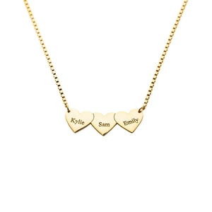 <span class=keywords><strong>Collana</strong></span> a Cuore <span class=keywords><strong>Personalizzabile</strong></span> in Acciaio Inossidabile Placcato Oro <span class=keywords><strong>con</strong></span> <span class=keywords><strong>Nome</strong></span> Inciso al Laser, un Prodotto di Nicchia - Product Image 5