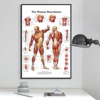 Póster de arte moderno para decoración de dormitorio, mapa del cuerpo, imágenes de pared para ciencia médica