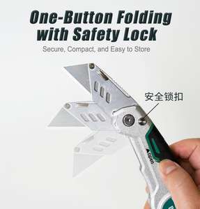 סכין קיפול DK-2125 2-in-1 עם סרט מדידה וסכין שירות עבור פרסום וקנבס באסיה/אירופה - Product Image 4