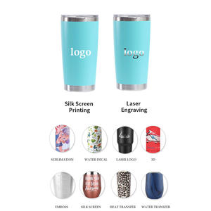 Vaso Térmico de Acero Inoxidable de 20oz/30oz con Tapa y Logotipo Personalizado - Product Image 3