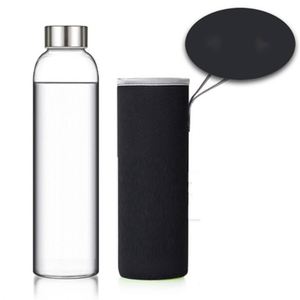 Bouteille d'eau en verre borosilicate résistant à la chaleur de haute qualité 600 ml - Product Image 3