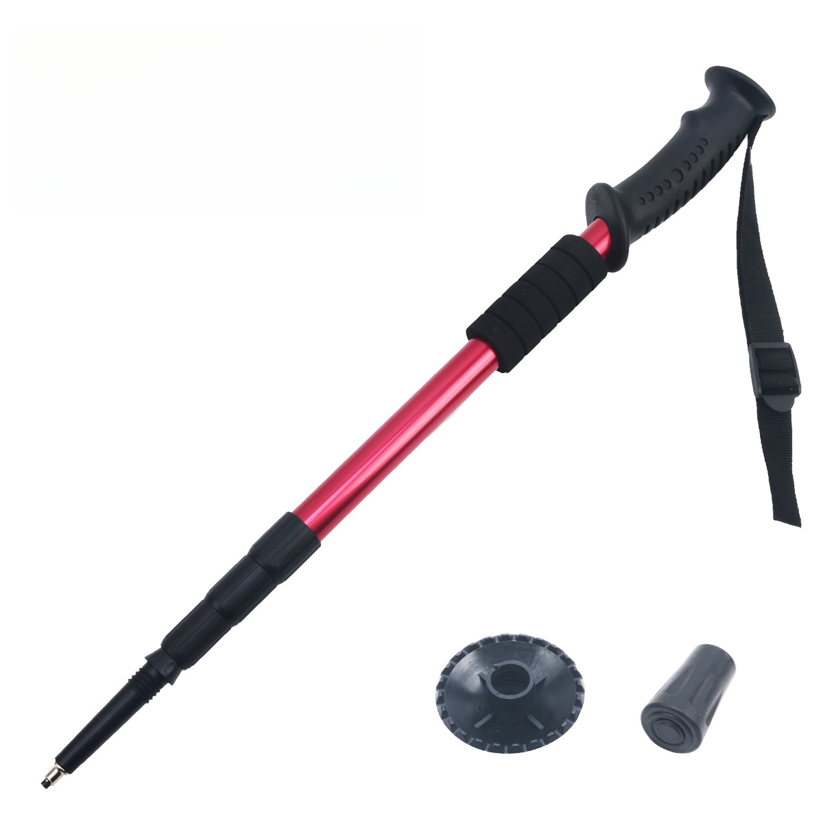 Tige droite en quatre sections, rouge
