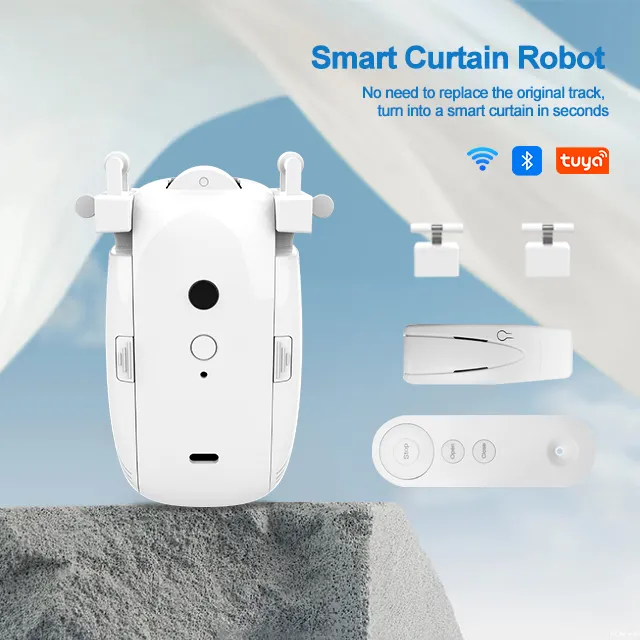 Cortina Motor inteligente Tuya Smart Home Mejora WiFi Control remoto inalámbrico Robot de cortina inteligente