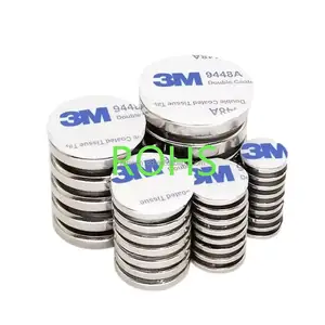 Customized 3M Cylinder Ndfeb Neodium Magnets Strong Permanent Round Rare Earth Disc Neodymium Magnet