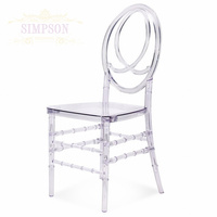 Housse de chaise en plastique de style européen pour chaises de fête et d'événement de mariage