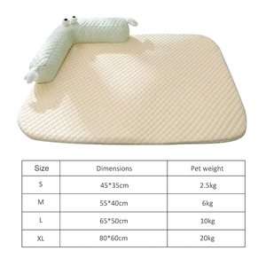Niedliches Blaues Katzenbett, Kühlende und Erfrischende Eisseide Katzen- und Hundebett mit Kissen - Product Image 5